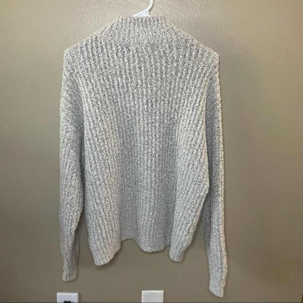 Urban Outfitters Oversized Ribbed Sweater 1/4 Zip Pullover Cream Women Size S - Picture 6 of 6